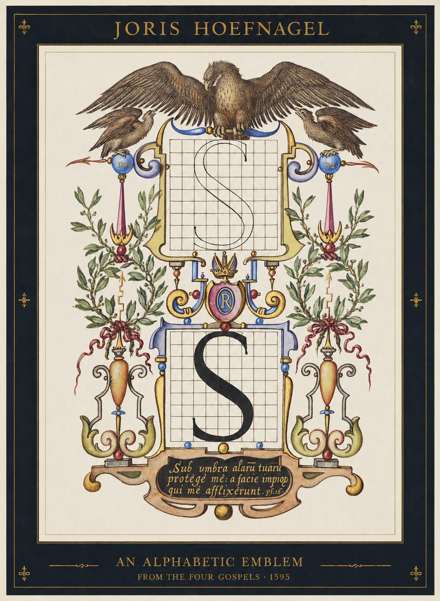 Joris Hoefnagel An Alphabetic Emblem from the Four Gospels No1 - Poster