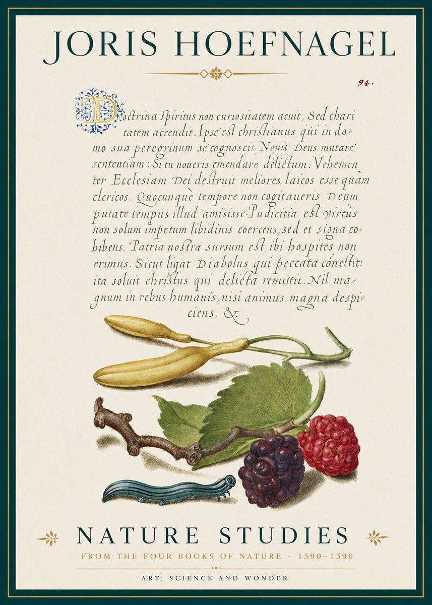 Joris Hoefnagel Nature Studies No3 - Poster