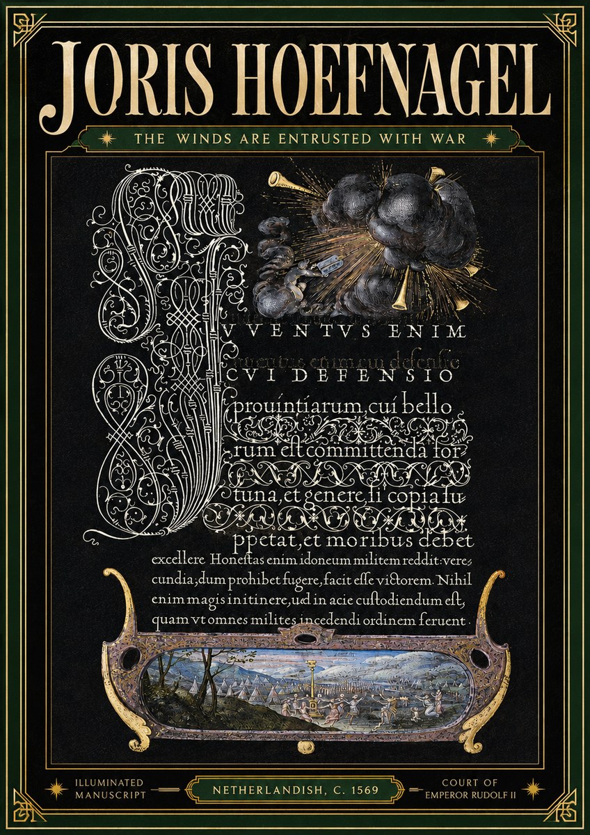 Joris Hoefnagel The Winds Are Entrusted with War No4 - Poster