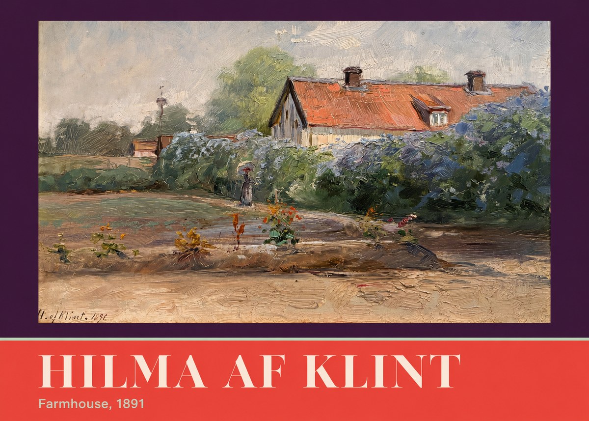 Hilma af Klint Farmhouse, 1891 No6 - Poster