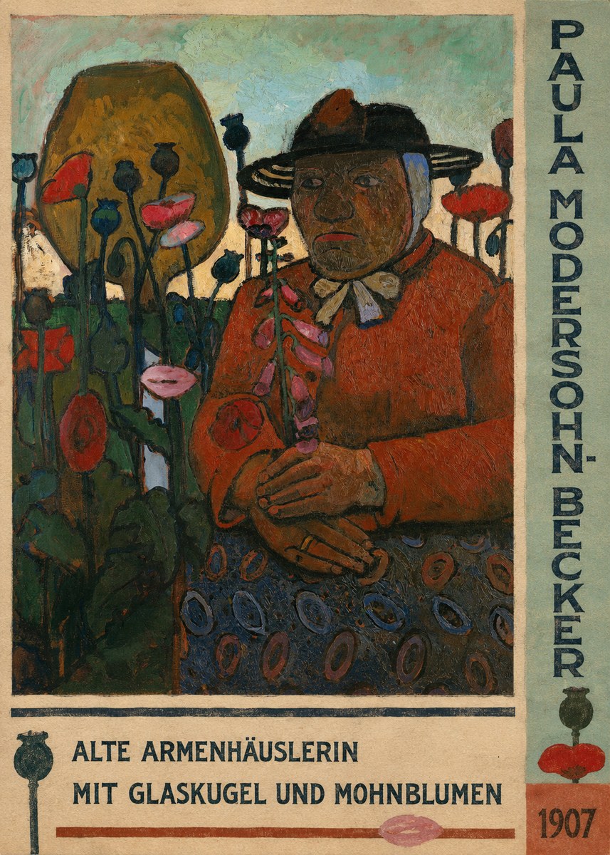 Paula Modersohn-Becker Alte Armenhäuslerin Mit Glaskugel Und Mohnblumen No2 - Poster