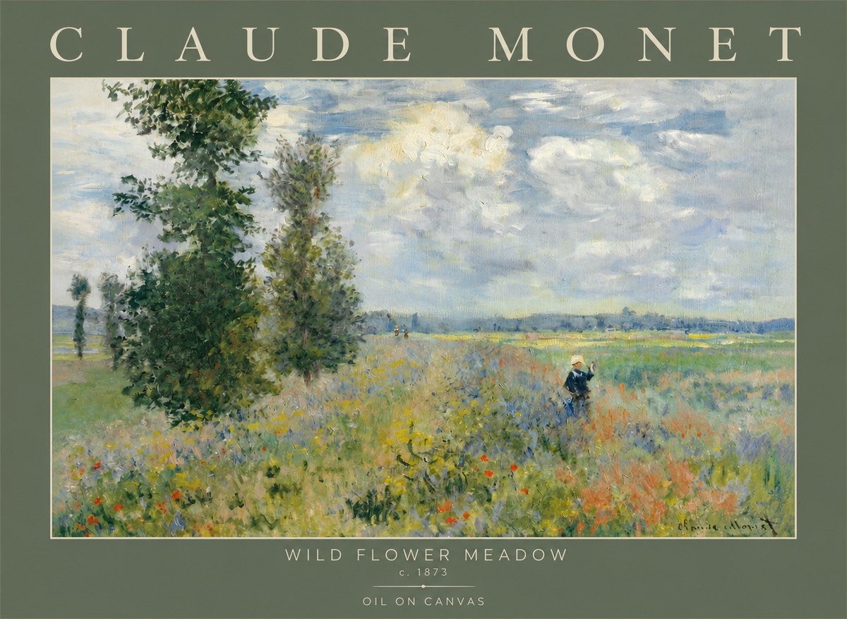 Monet Wild Flower Meadow No2 - Poster