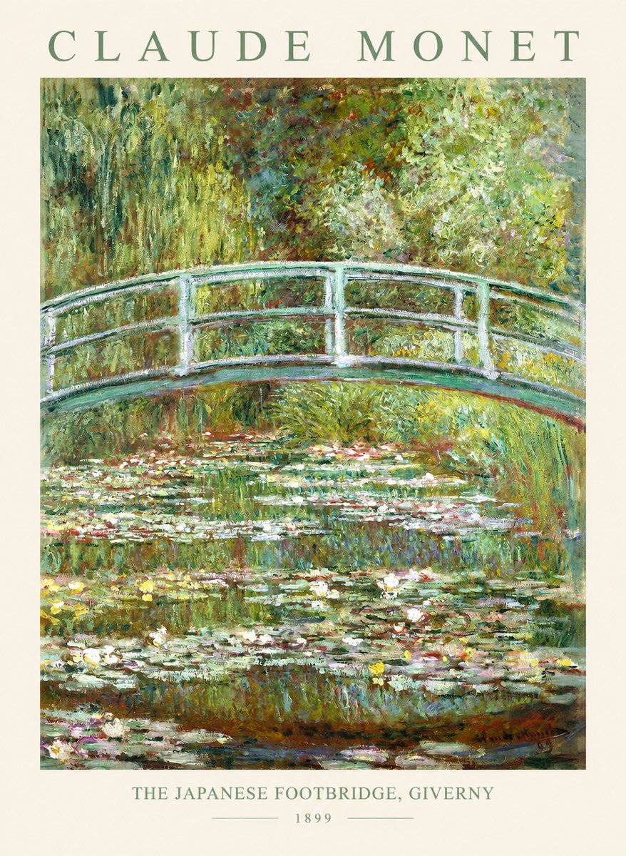 Monet The Japanese Footbridge, Giverny No1 - Poster