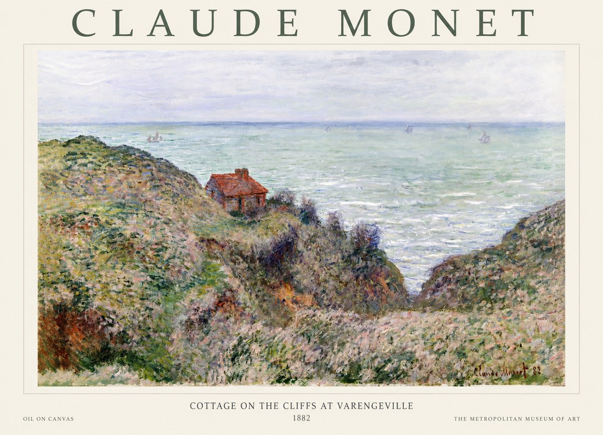 Monet Cottage on the Cliffs at Varengeville No1 - Poster