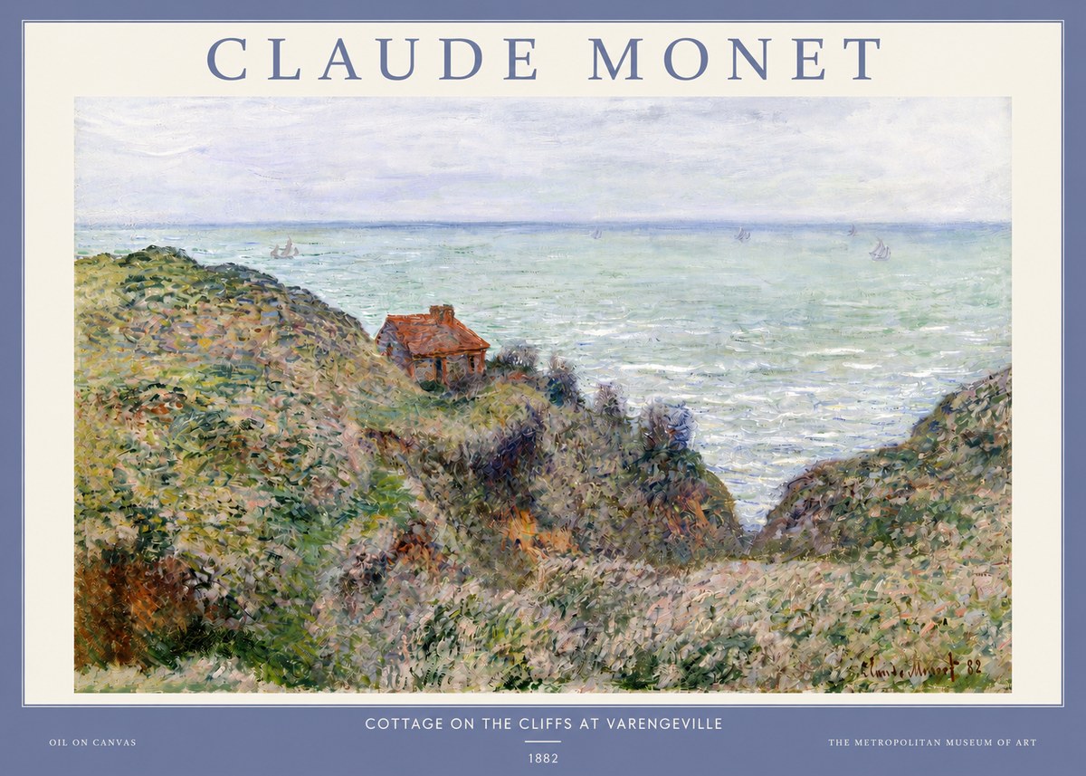 Monet Cottage on the Cliffs at Varengeville No2 - Poster