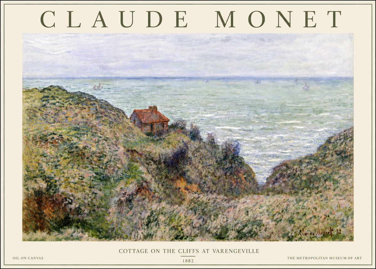 Monet Cottage on the Cliffs at Varengeville No3 - Poster