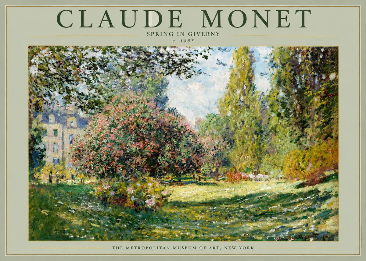 Monet Spring in Giverny No2 - Poster