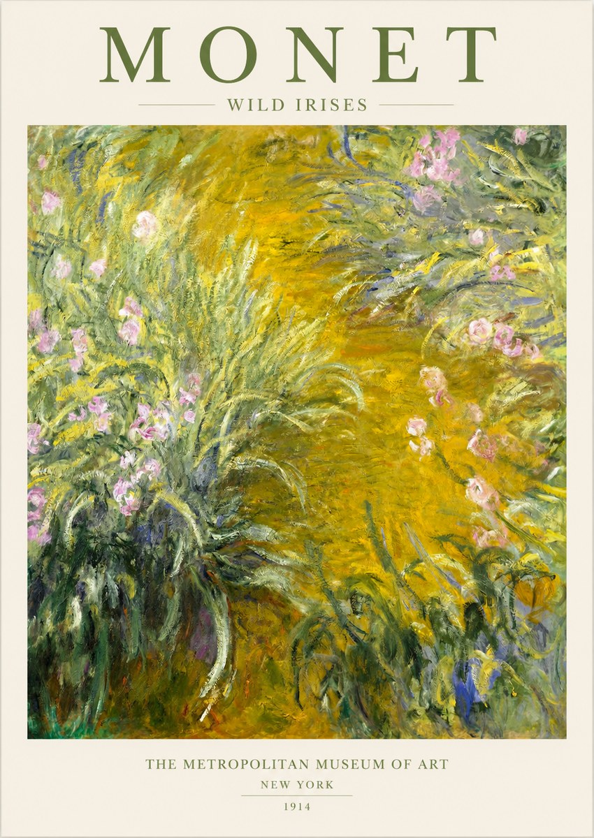 Monet Wild Irises No1 - Poster