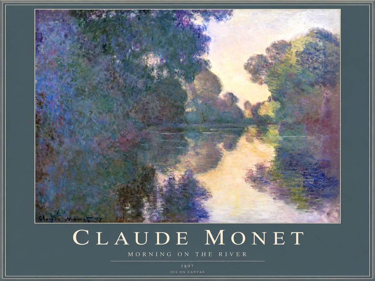 Monet Morning on the River No2 - Poster