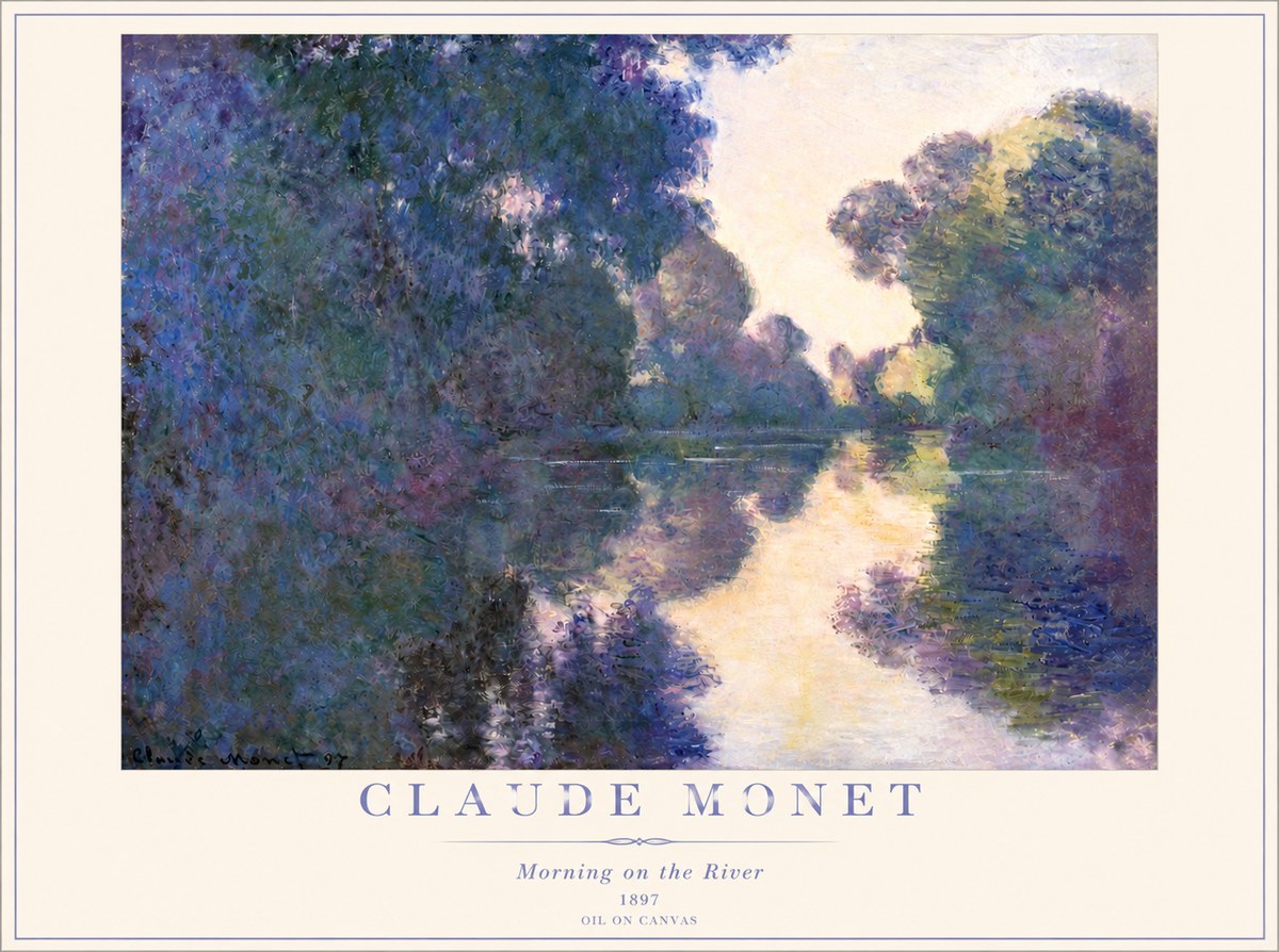 Monet Morning on the River No3 - Poster