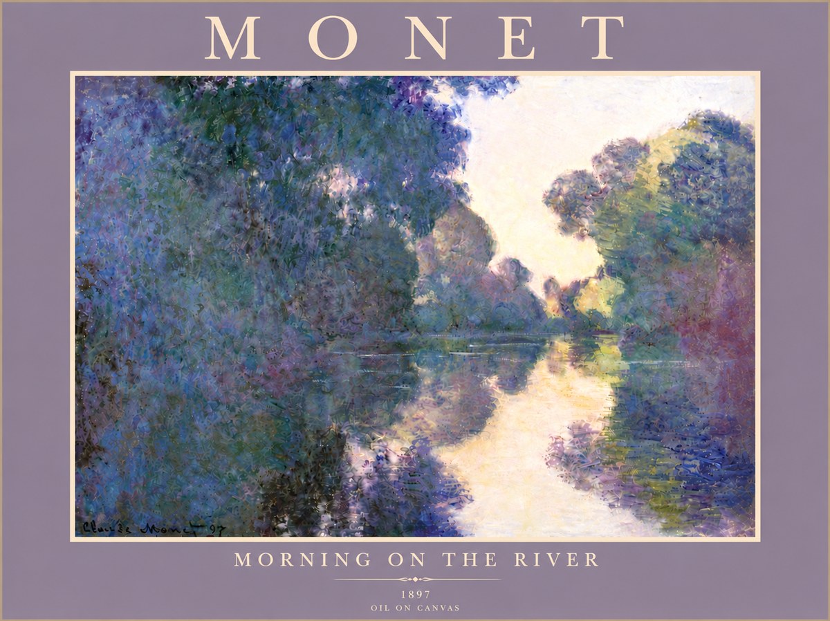 Monet Morning on the River No5 - Poster