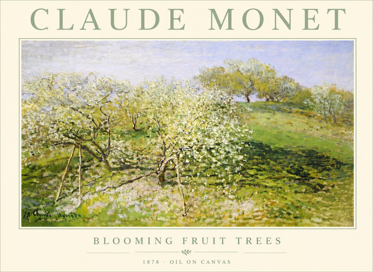 Monet Blooming Fruit Trees No5 - Poster
