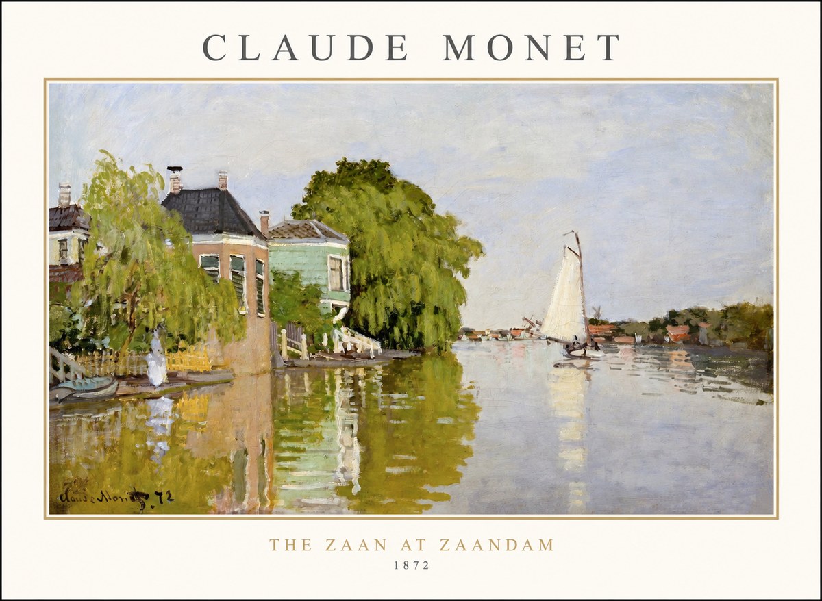Monet The Zaan at Zaandam No1 - Poster