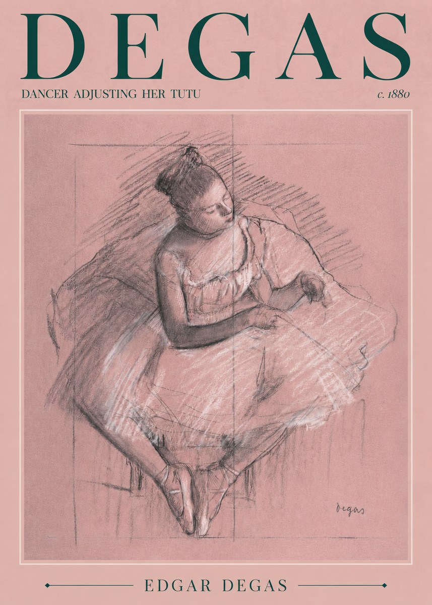 Edgar Degas Dancer Adjusting Her Tutu No4 - Poster