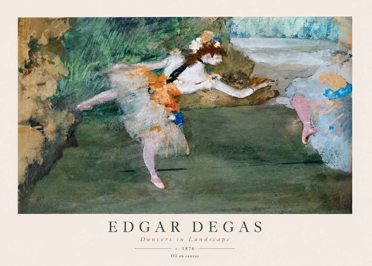 Edgar Degas Dancers in Landscape I No1 - Poster