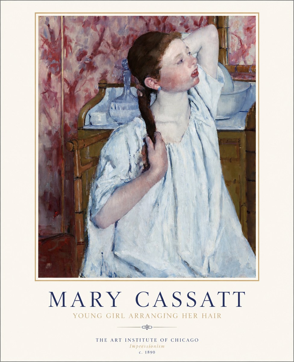 Mary Cassatt Young Girl Arranging Her Hair No1 - Poster