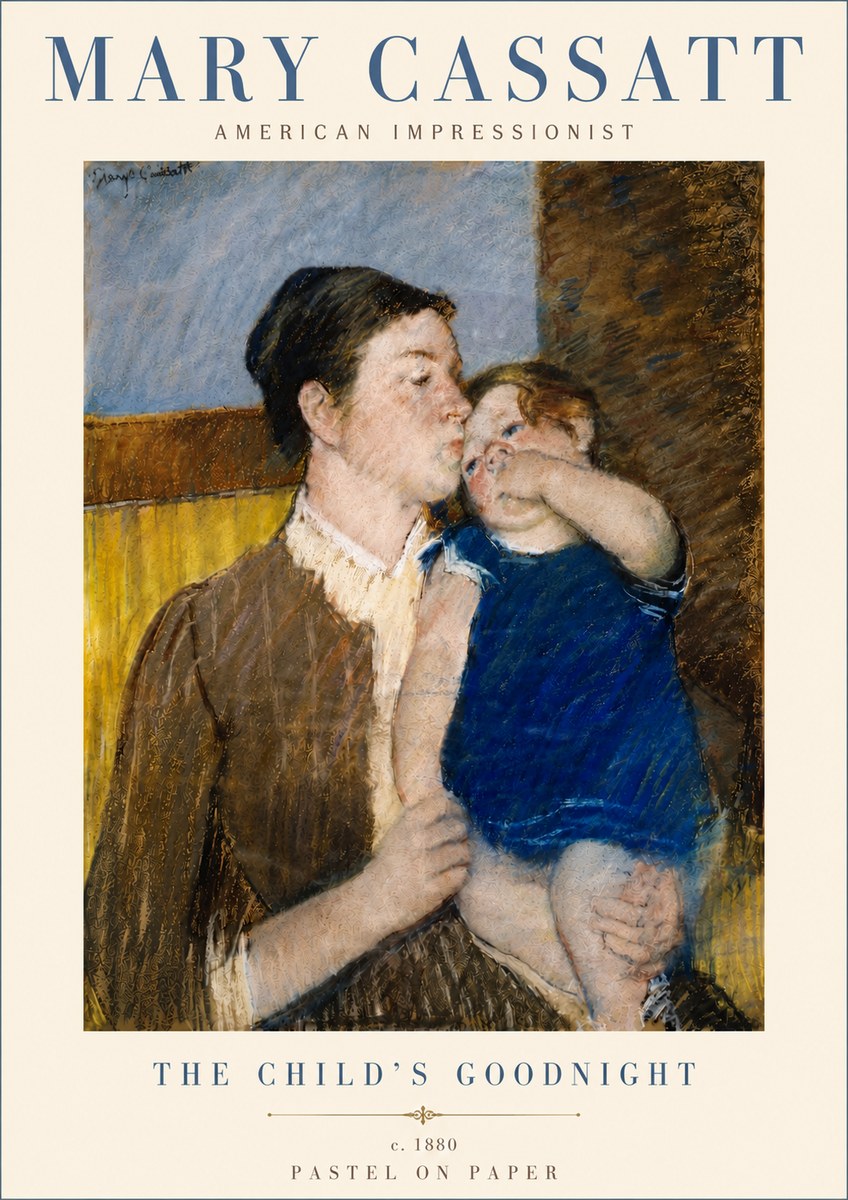 Mary Cassatt The Child's Goodnight No6 - Poster