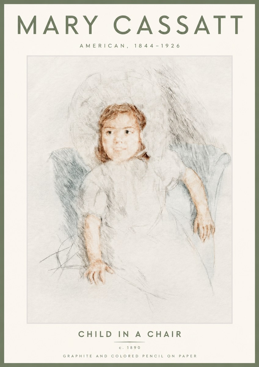 Mary Cassatt Child in a Chair No4 - Poster
