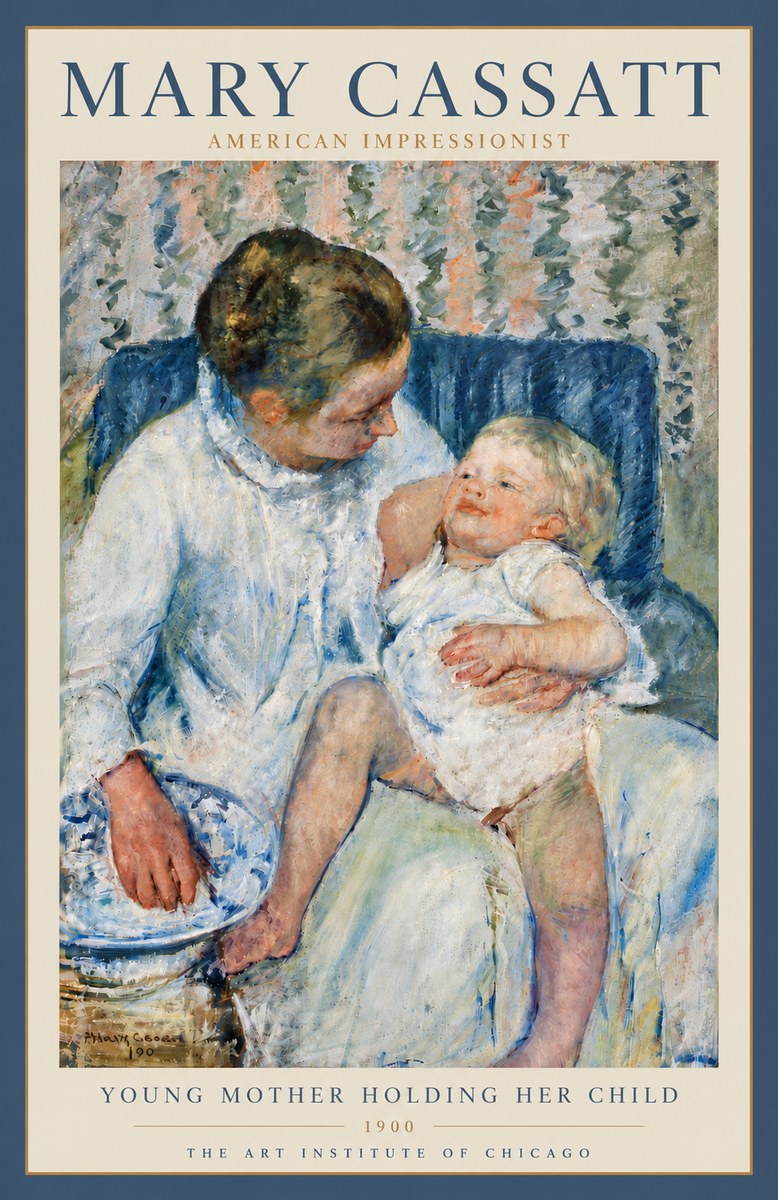 Mary Cassatt Young Mother Holding Her Child No5 - Poster