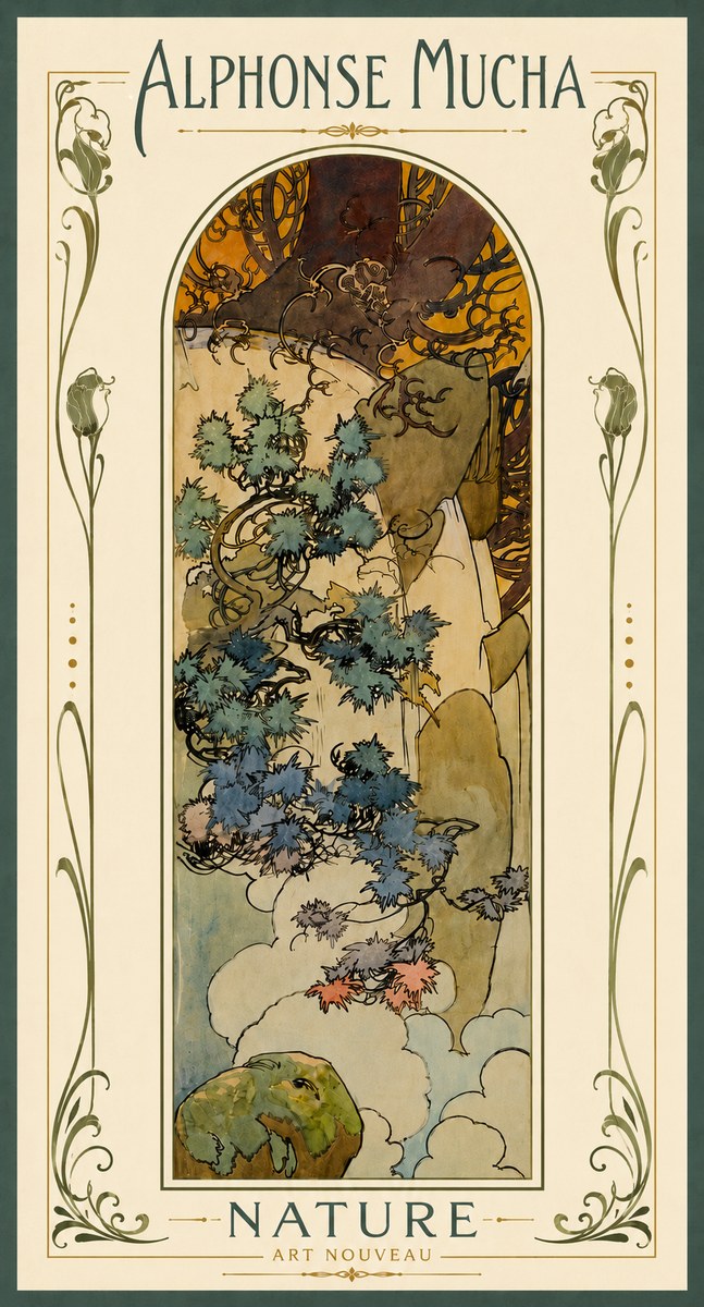 Mucha Nature No6 - Poster