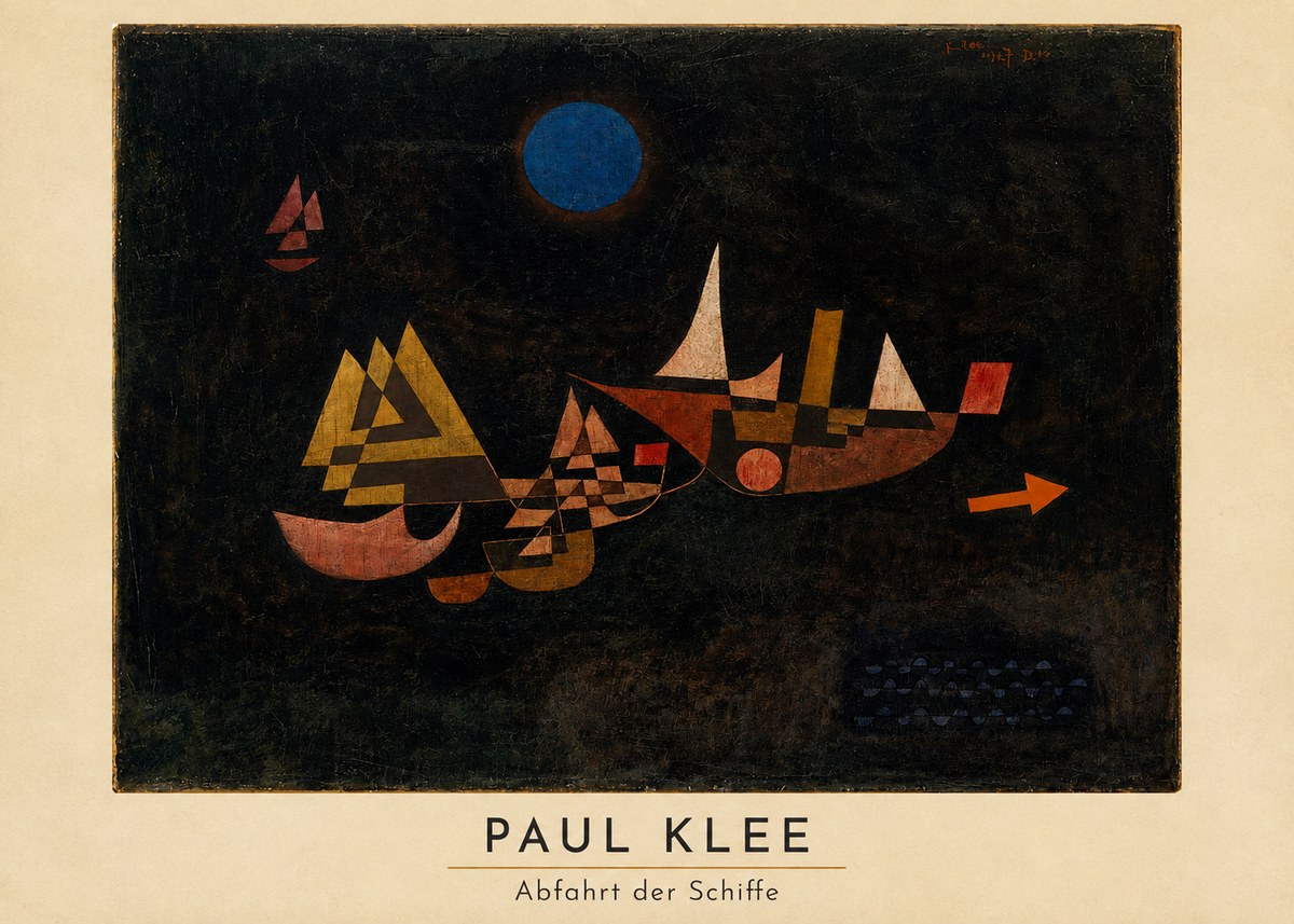 Paul Klee Abfahrt Der Schiffe No4 - Poster