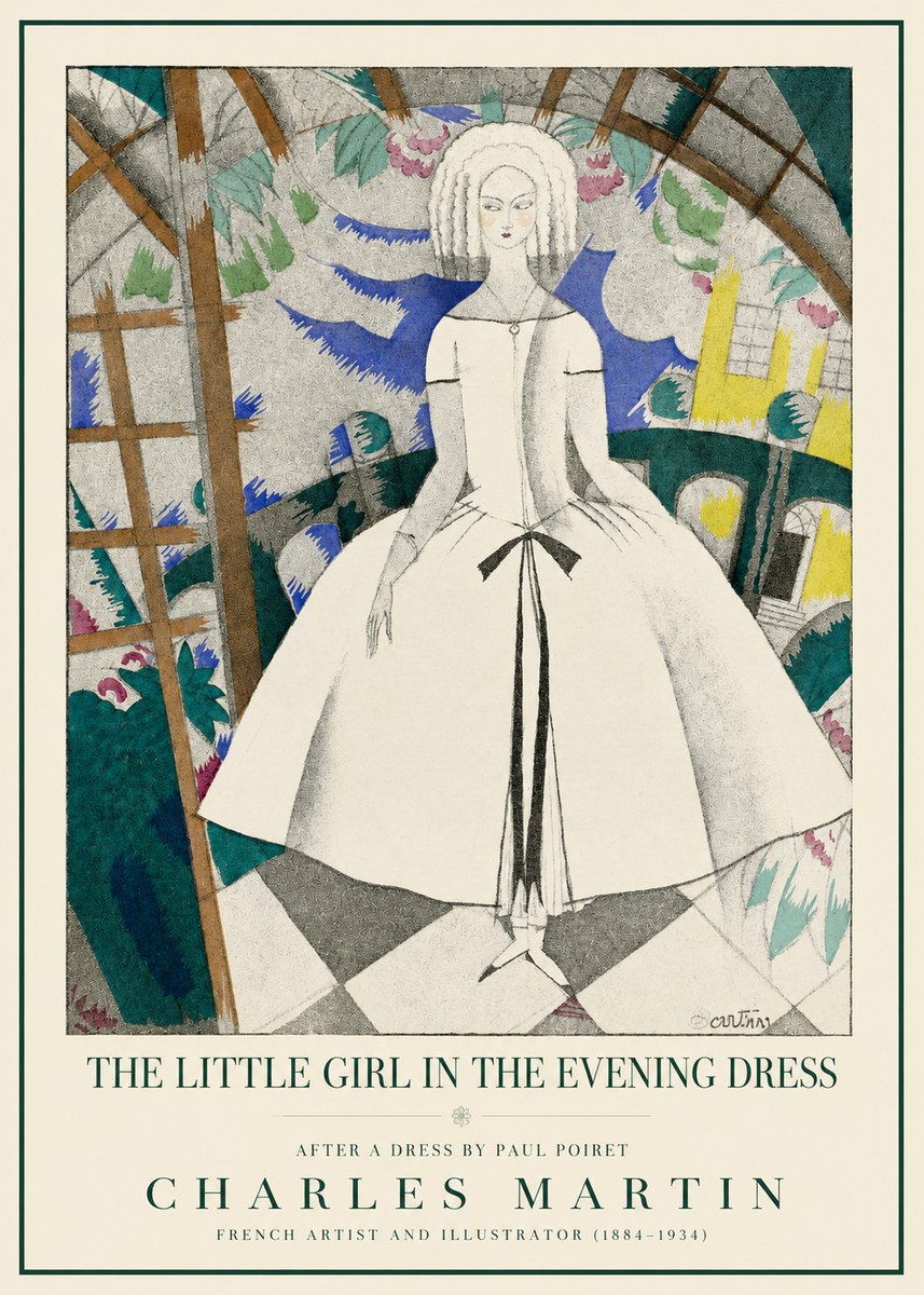 Charles Martin The Little Girl in the Evening Dress No1 - Poster