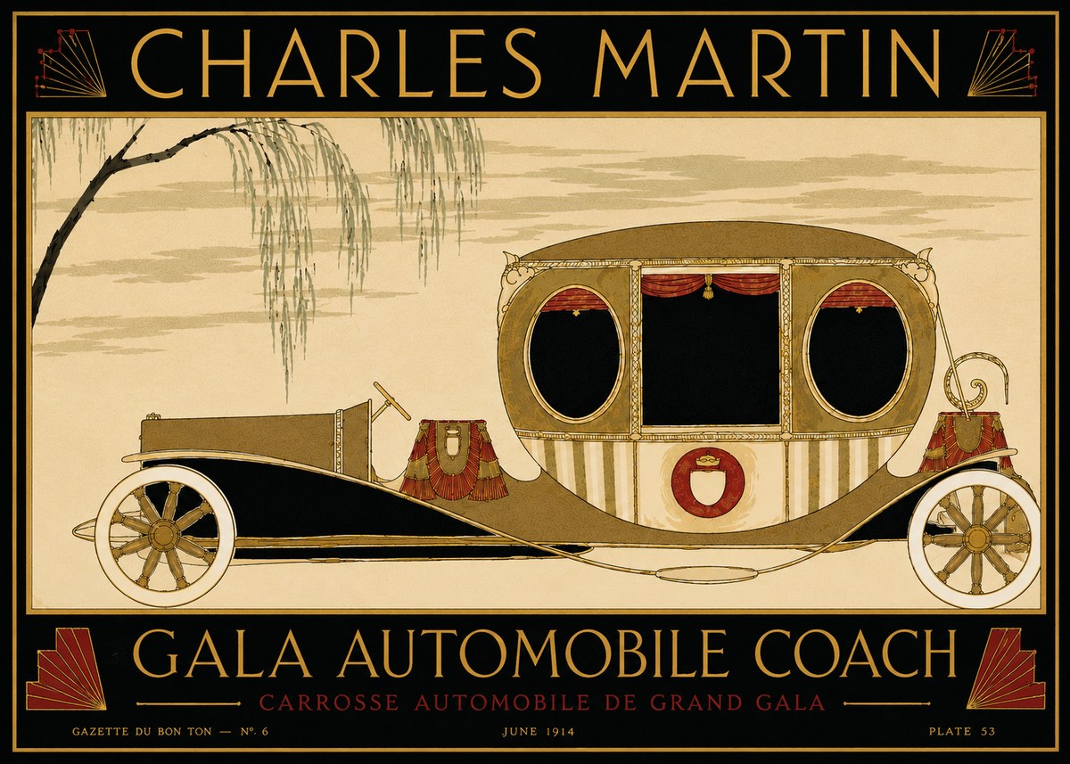 Charles Martin Gala Automobile Coach No5 - Poster