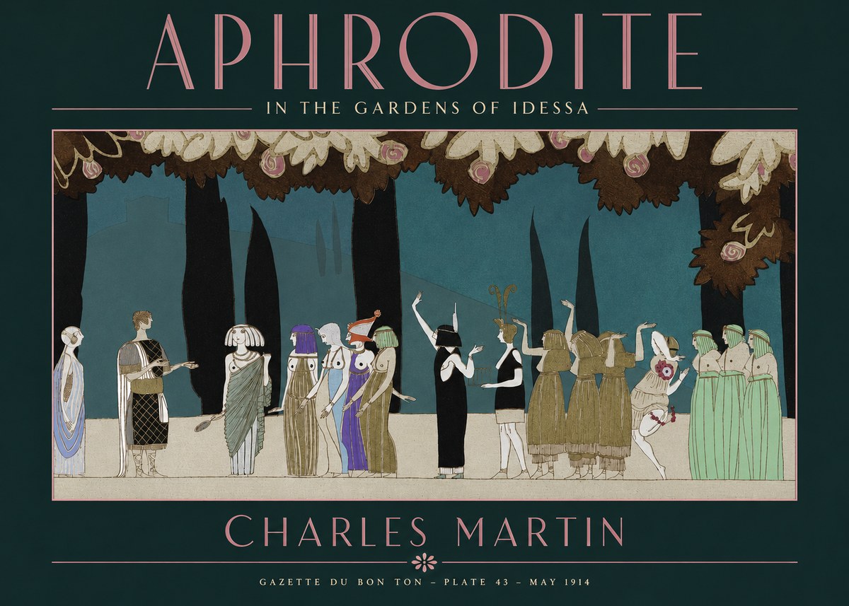 Charles Martin Aphrodite in the Gardens of Idessa No2 - Poster