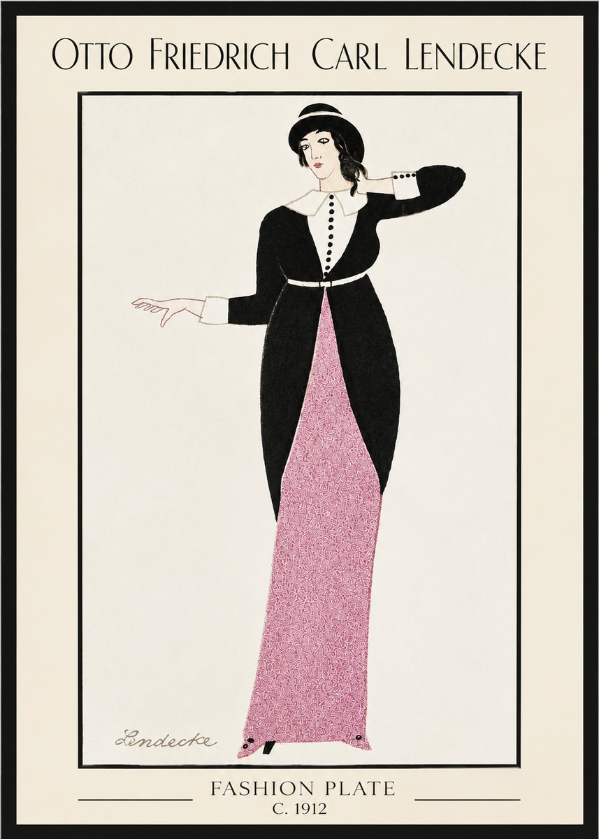 Otto Friedrich Carl Lendecke Fashion Plate II No2 - Poster