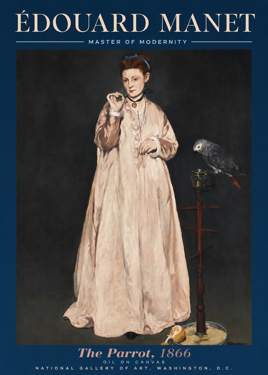 Édouard Manet The Parrot No3 - Poster
