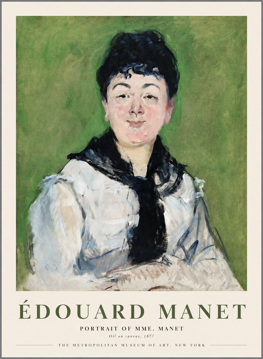 Édouard Manet Portrait of Mme. Manet No1 - Poster