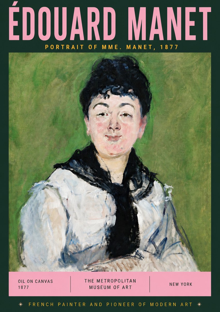 Édouard Manet Portrait of Mme. Manet No5 - Poster