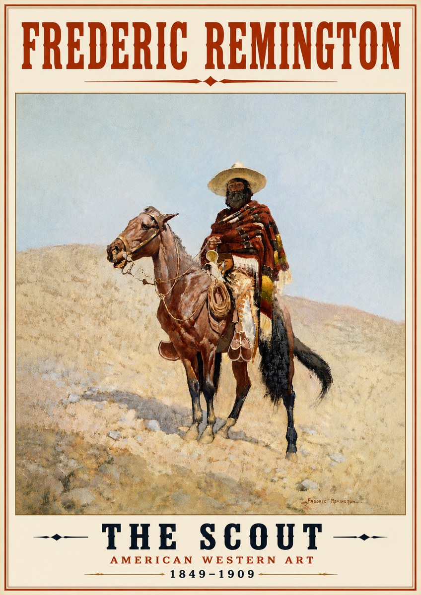 Frederic Remington The Scout I No6 - Poster