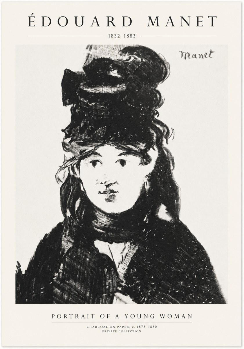 Édouard Manet Portrait of a Young Woman II No1 - Poster