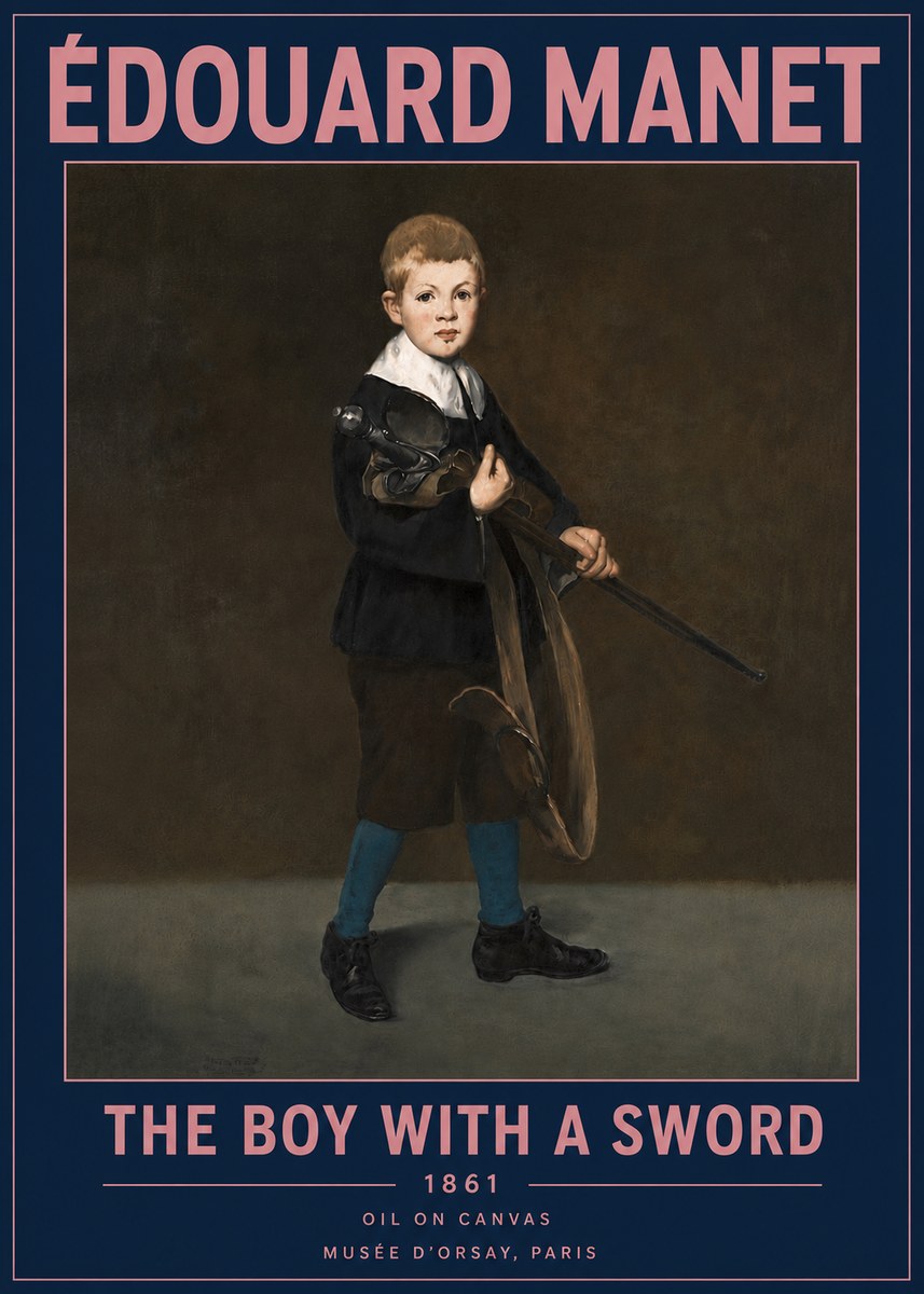 Édouard Manet The Boy with a Sword No4 - Poster