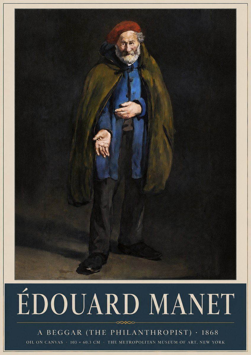 Édouard Manet A Beggar (the Philanthropist) No3 - Poster