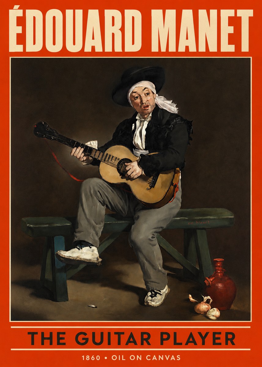 Édouard Manet The Guitar Player No2 - Poster