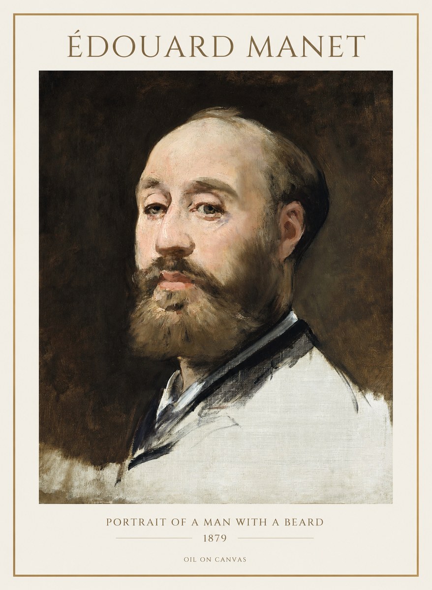 Édouard Manet Portrait of a Man with a Beard No1 - Poster