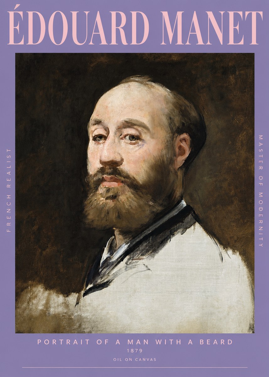 Édouard Manet Portrait of a Man with a Beard No3 - Poster