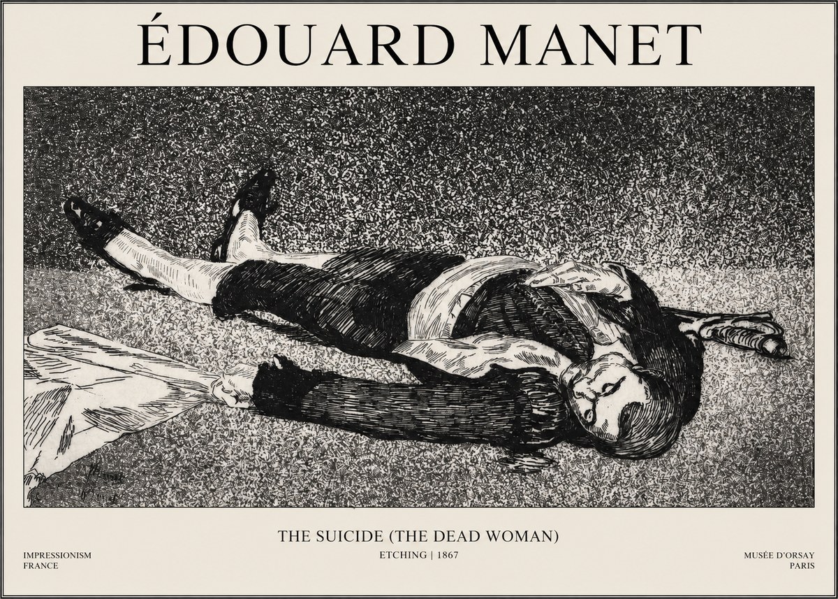 Édouard Manet The Suicide (the Dead Woman) No1 - Poster