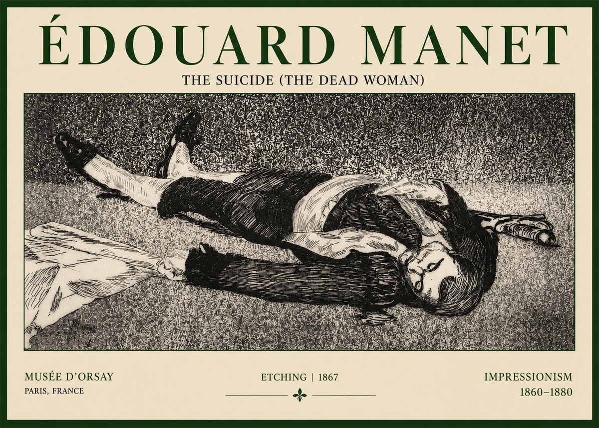 Édouard Manet The Suicide (the Dead Woman) No3 - Poster