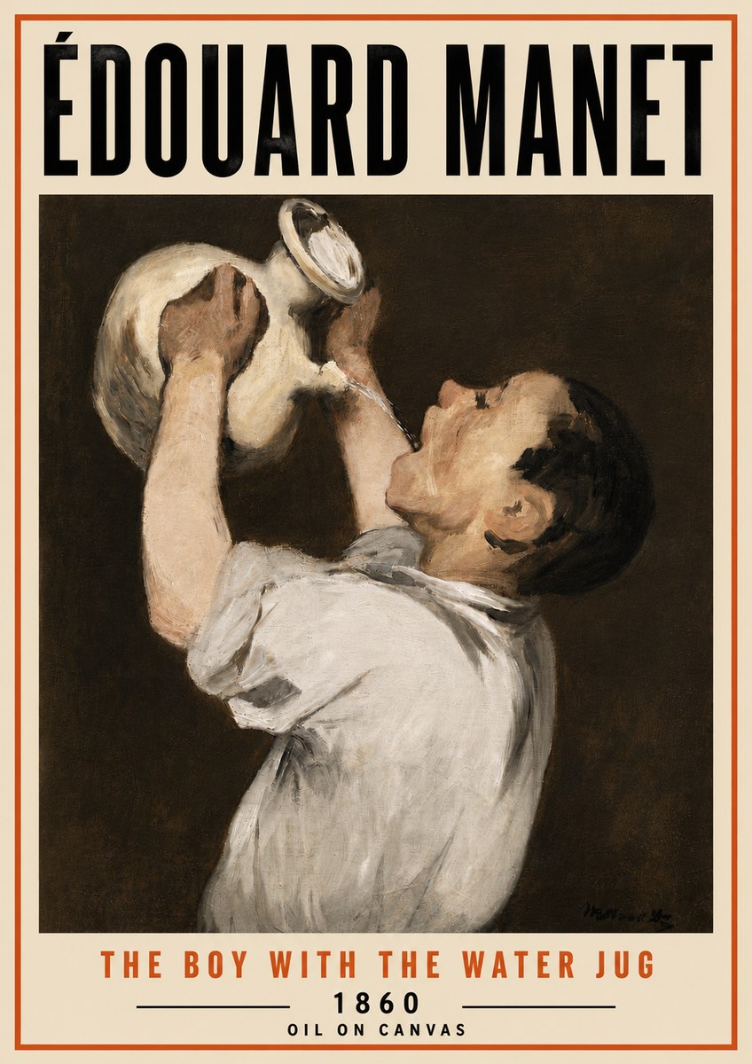 Édouard Manet The Boy with the Water Jug No5 - Poster