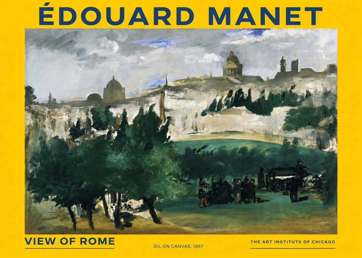 Édouard Manet View of Rome No2 - Poster