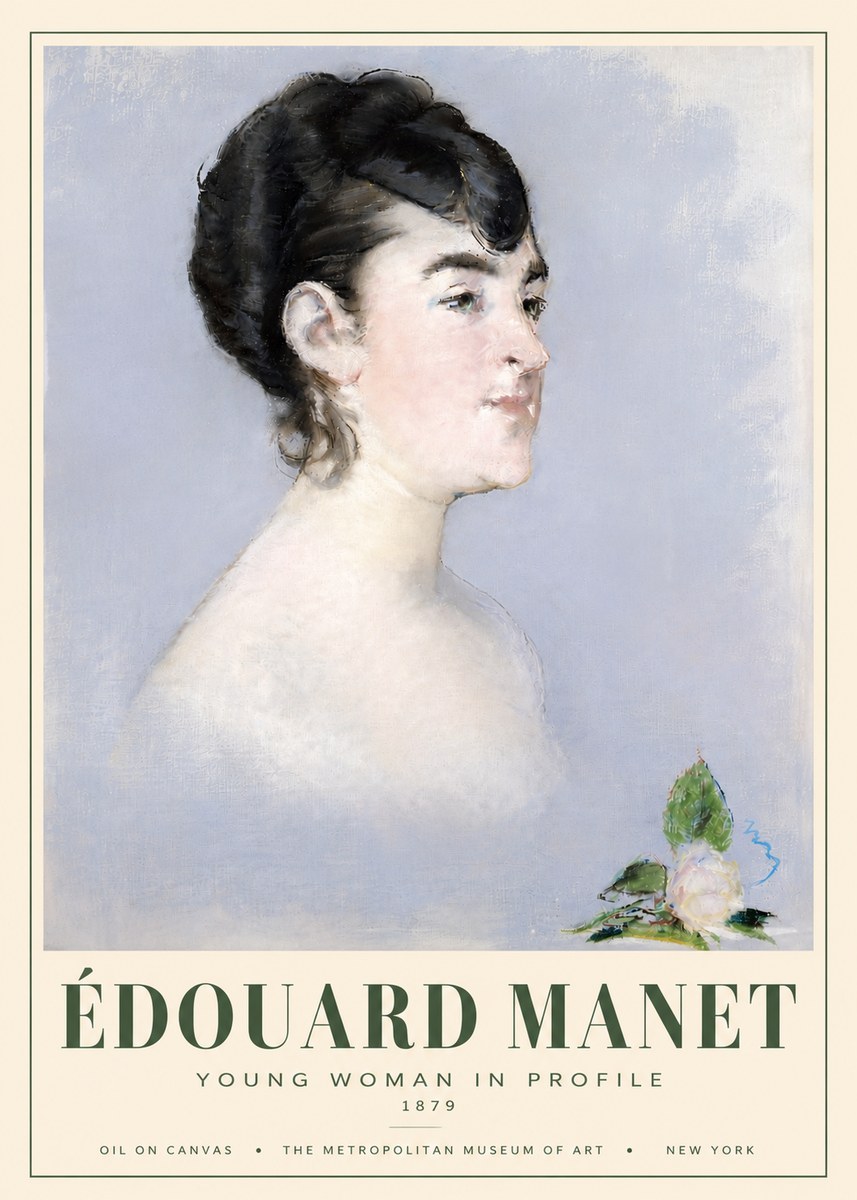 Édouard Manet Young Woman in Profile No5 - Poster