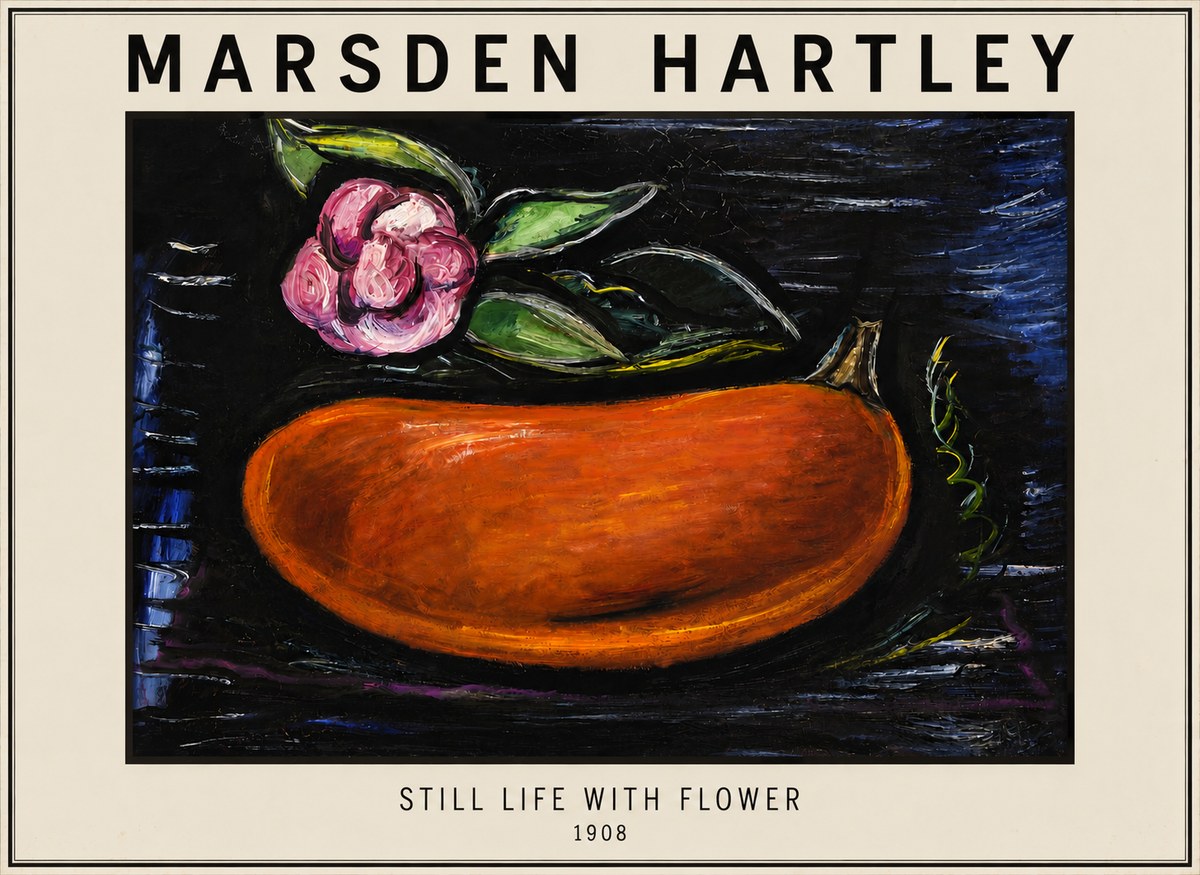 Marsden Hartley Still Life with Flower No3 - Poster