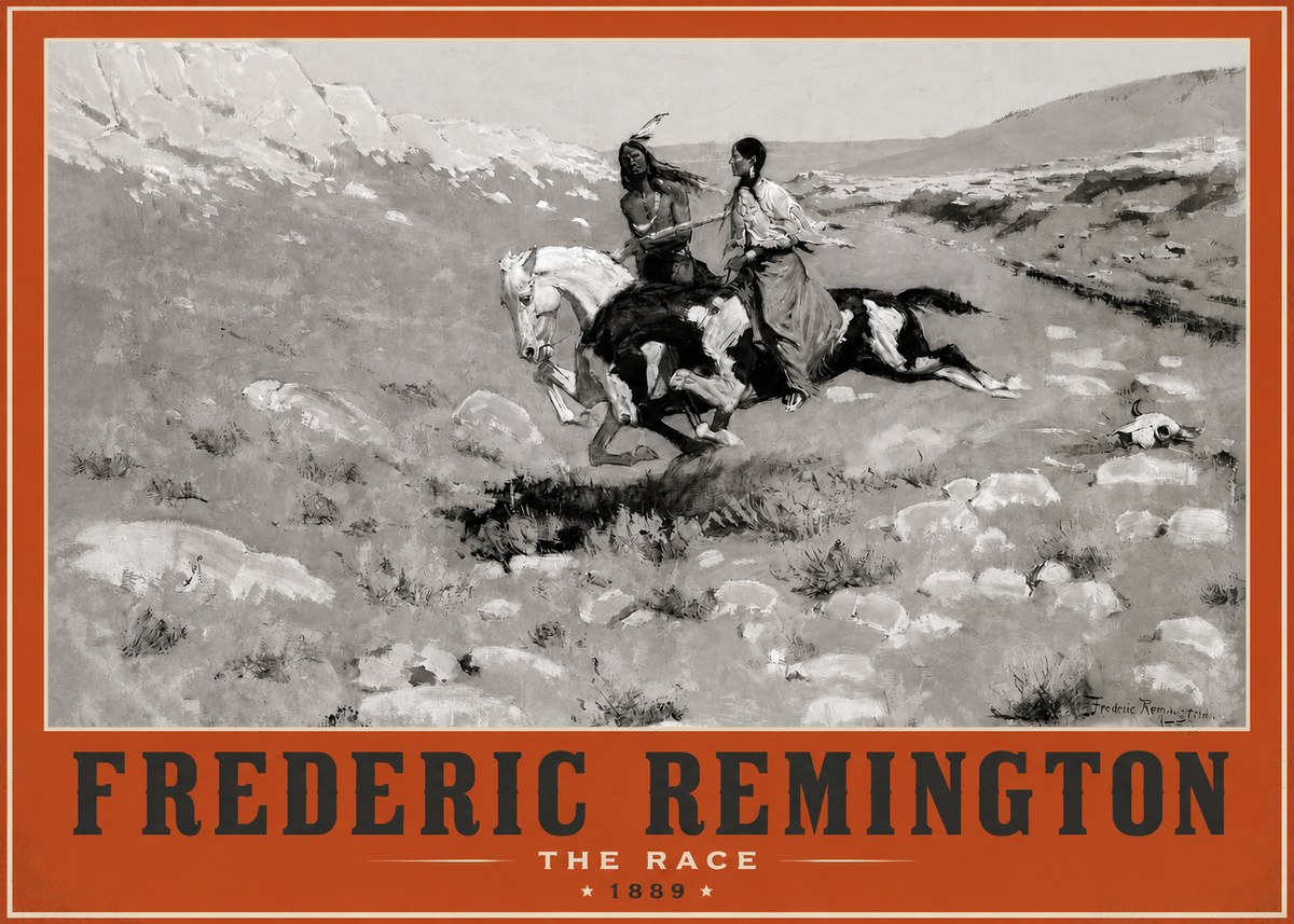 Frederic Remington The Race II No2 - Poster