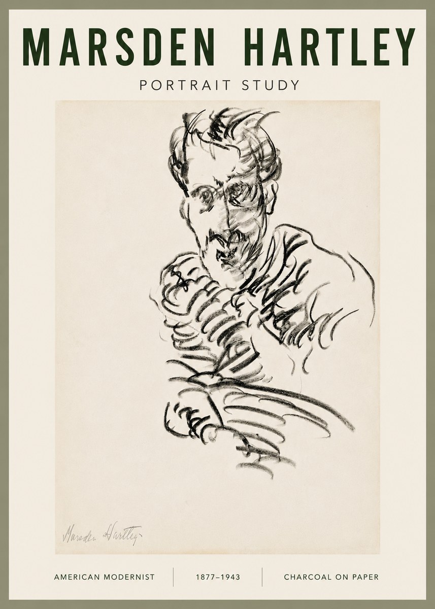 Marsden Hartley Portrait Study No5 - Poster