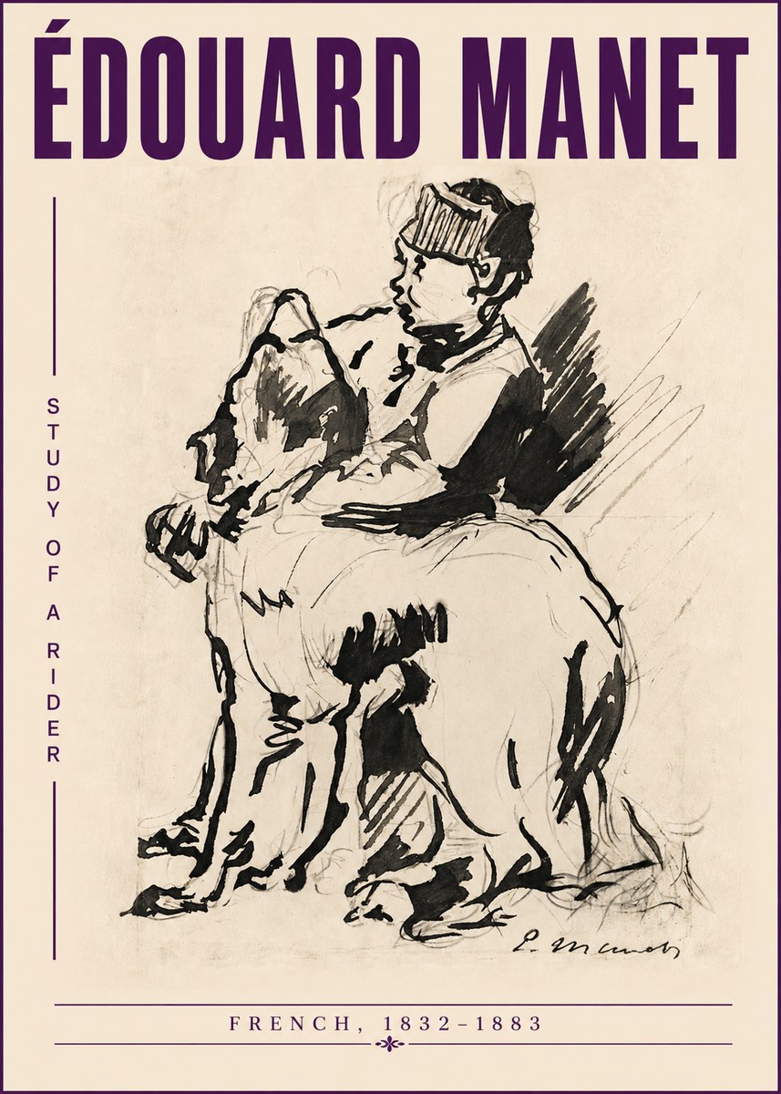 Édouard Manet Study of a Rider No5 - Poster