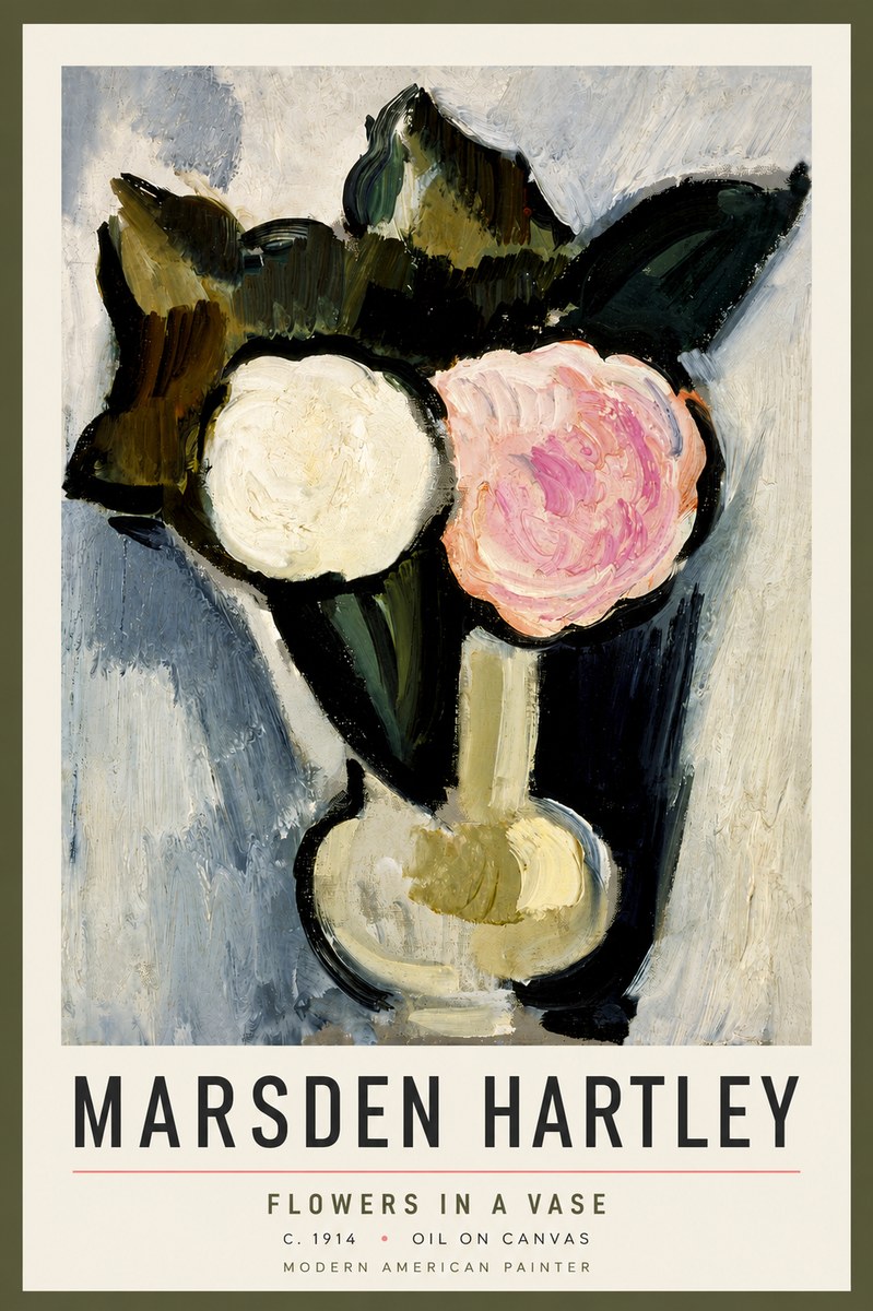 Marsden Hartley Flowers in a Vase No5 - Poster