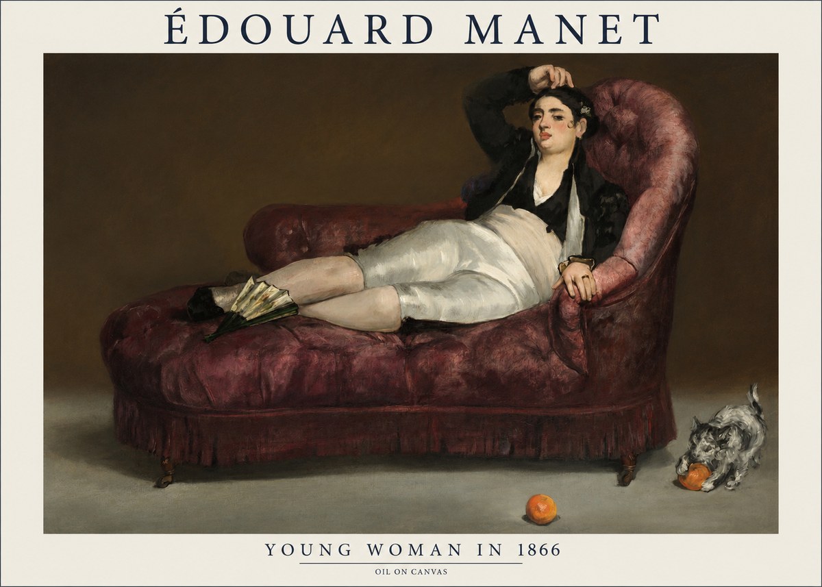Édouard Manet Young Woman in 1866 No1 - Poster